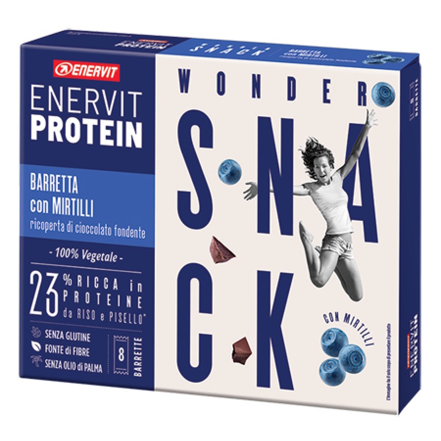 ENERVIT PROTEIN SNACK MIRTILLO CIOCCOLATO VEGETALE 8 BARRETTE 30 G