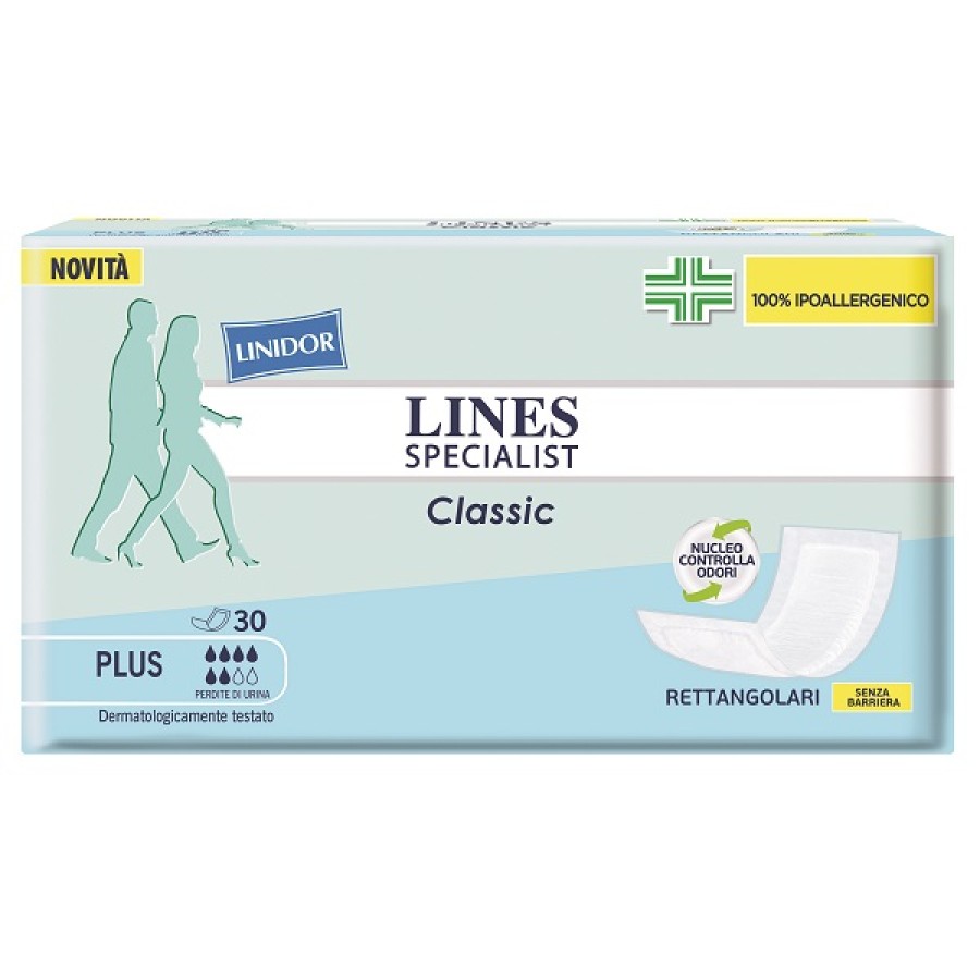 PANNOLONE RETTANGOLARE LINES SPECIALIST CLASSIC S/B 30 PEZZI