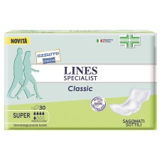 PANNOLONE LINES SPECIALIST CLASSIC SAGOMATO SOTTILE SUPER 30 PEZZI