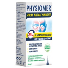 PHYSIOMER SPRAY NASALE SINUSITE 2 PEZZI 1 FLACONE DA 50 MG DI ESTRATTO DI CICLAMINO NATURALE LIOFILIZZATO + 1 FIALE DA 5 ML DI SOLVENTE
