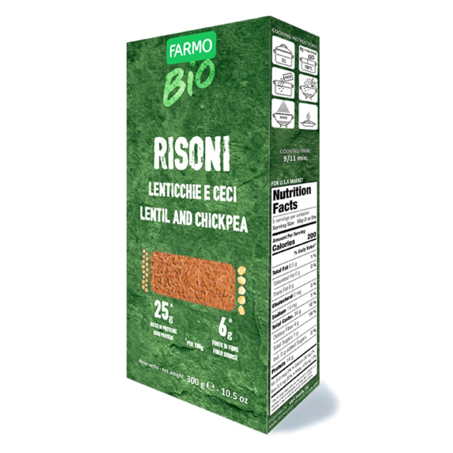 FARMO BIO RISONI LENTICCHIE E CECI 300 G