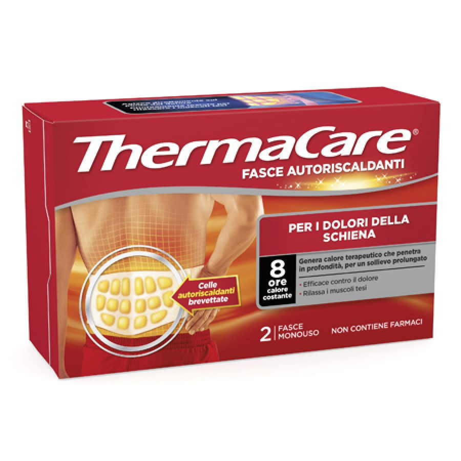 FASCIA AUTORISCALDANTE A CALORE TERAPEUTICO THERMACARE SCHIENA 2 PEZZI