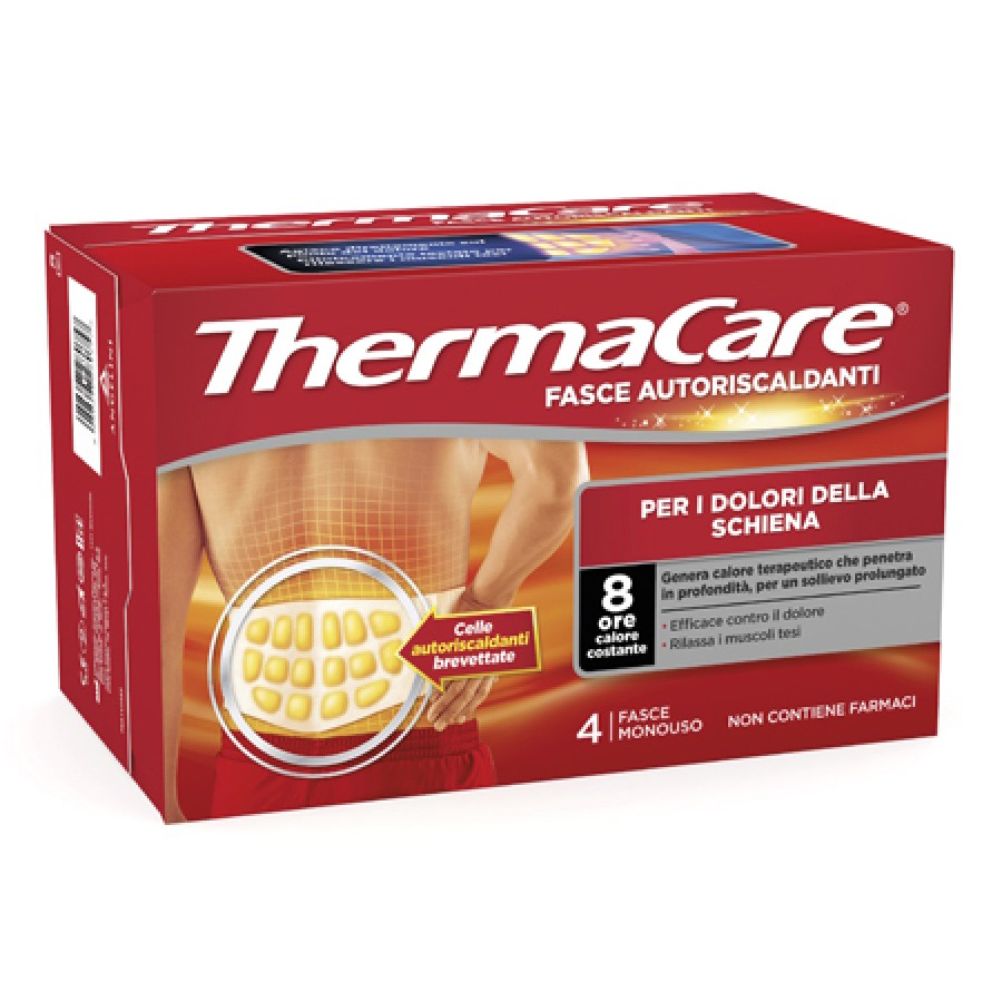 FASCIA AUTORISCALDANTE A CALORE TERAPEUTICO THERMACARE SCHIENA 4 PEZZI