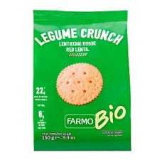 FARMO BIO LEGUME CRUNCH CRACKERS DI LENTICCHIE ROSSE E SESAMO 150 G
