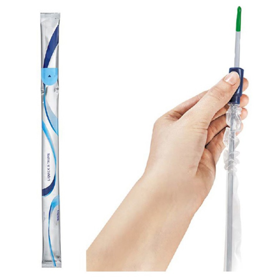 CATETERE VESCICALE AUTOLUBRIFICANTE LIQUICK X-TREME RIVESTIMENTO IDROFILO DIAMETRO CH12 LUNGHEZZA 40 CM PUNTA ERGOTHAN 2 FORI SFALSATI 30 PEZZI