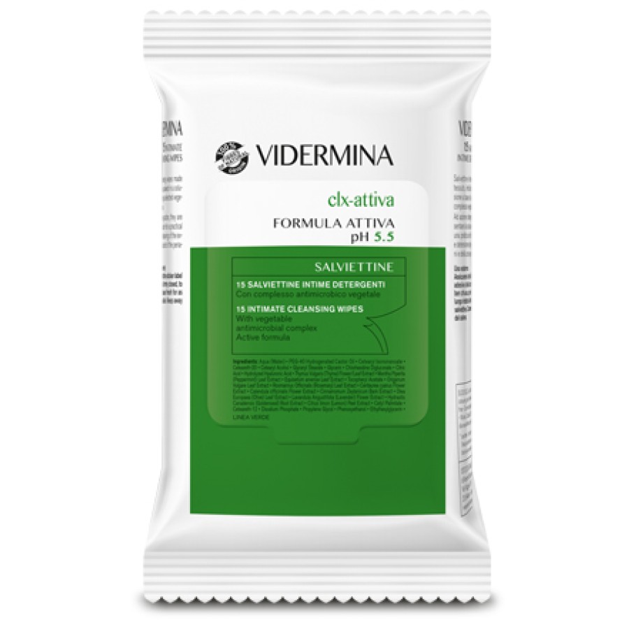 VIDERMINA CLX ATTIVA 15 SALVIETTE INTIME DETERGENTI