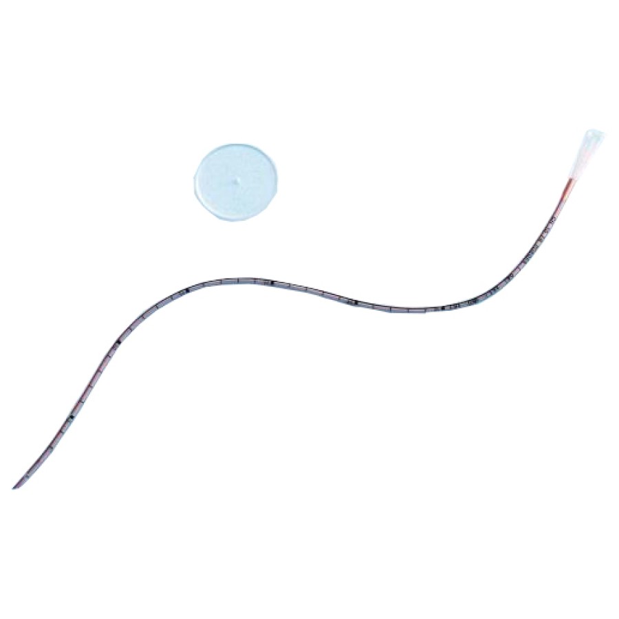 CATETERE URETEROCUTANEOSTOMIA IN SILICONE CON PUNTA SMUSSATA FLANGIA ROTONDA LINEA RADIOPACA LUNGHEZZA 45CM CH 10