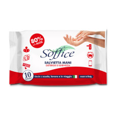 SALVIETTA MANI 80% ALCOOL 10 PEZZI
