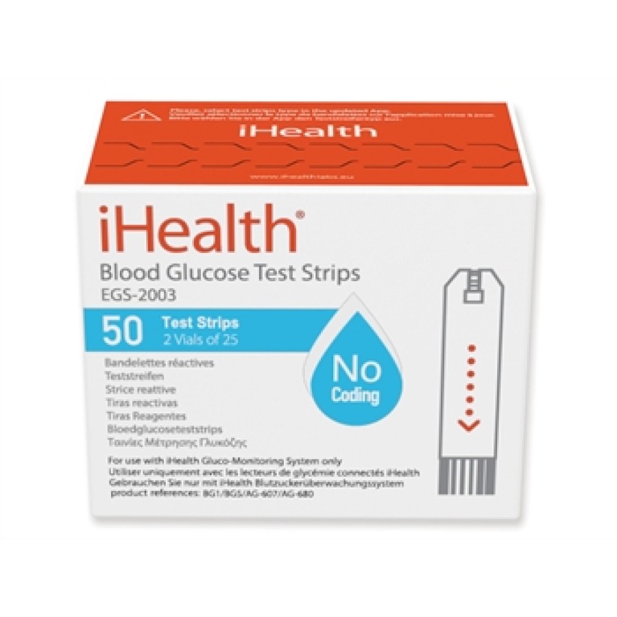 STRISCE GLICEMIA PER GLUCOMETRI IHEALTH 50 PEZZI
