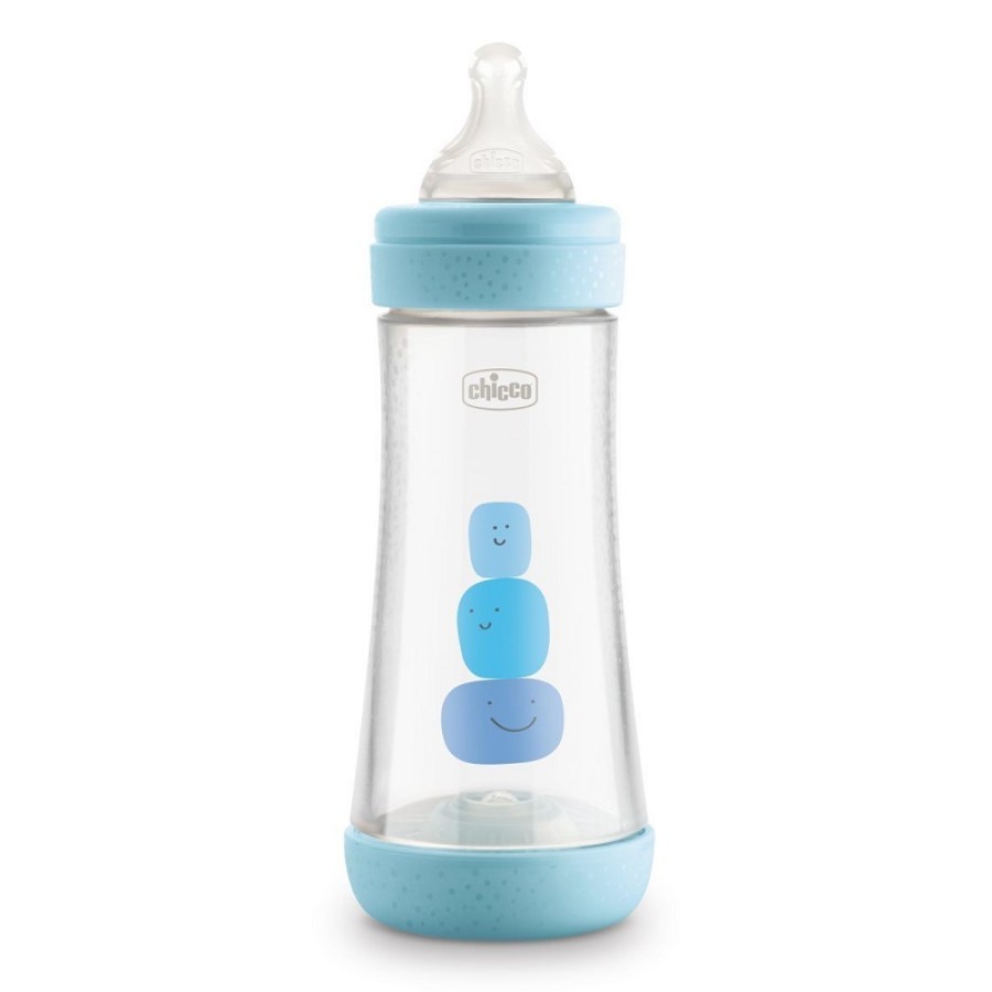 CHICCO BIBERON PERFECT 5 BOY 300 ML IN SILICONE 3 FORI