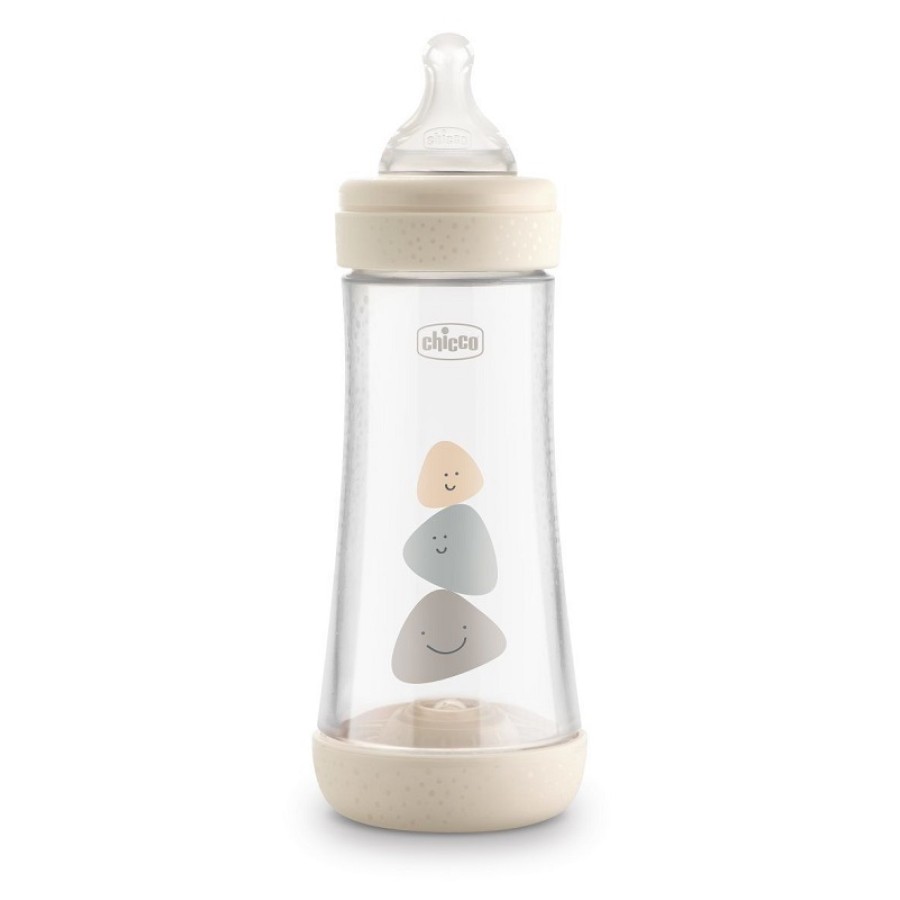 CHICCO BIBERON PERFECT 5 UNISEX 300 ML IN SILICONE 3 FORI