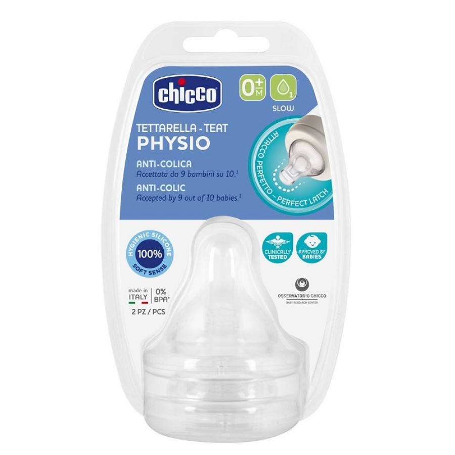 CHICCO TETTARELLA PERFECT 5 0M IN SILICONE 1 FORO 2 PEZZI