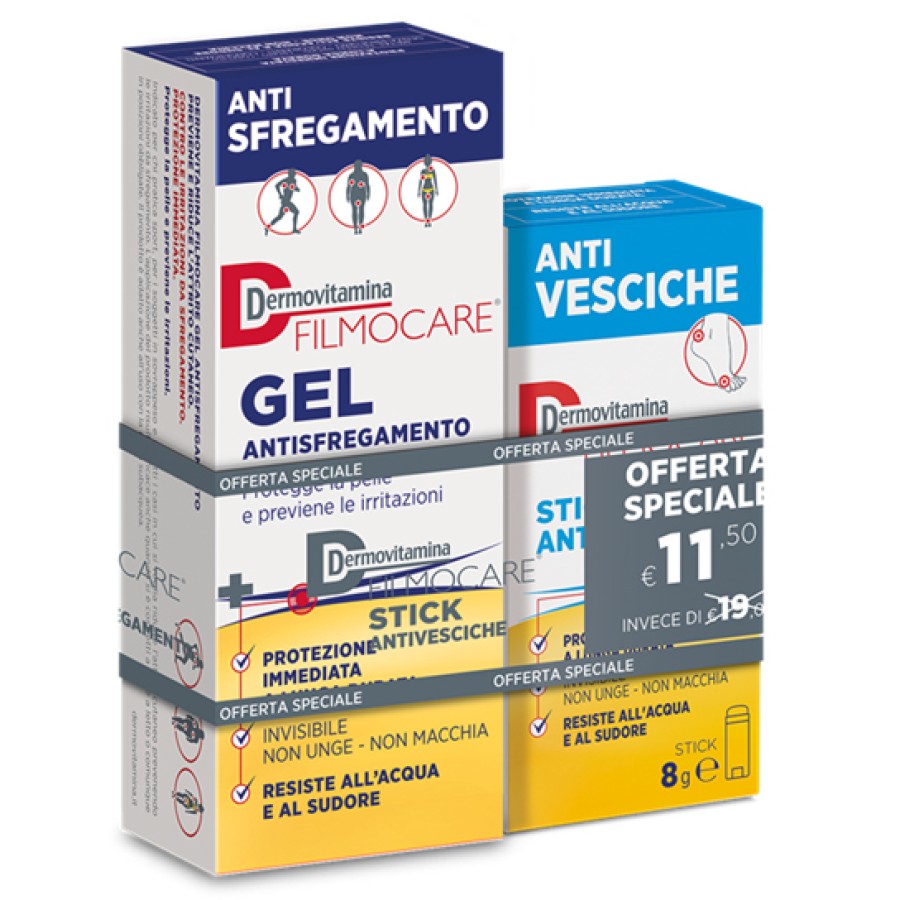 DERMOVITAMINA FILMOCARE GEL ANTISFREGAMENTO 30 ML + FILMOCARE STICK ANTIVESCICHE 8 G