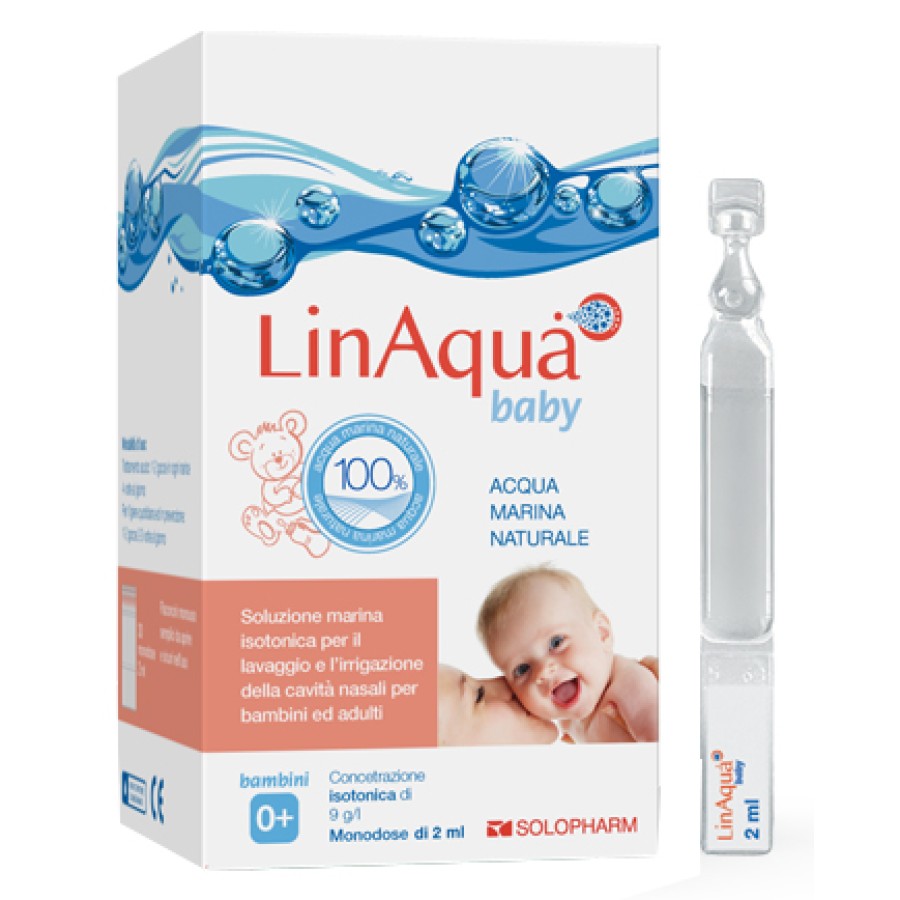 SOLUZIONE ISOTONICA PER LAVAGGI NASALI LINAQUA BABY 30 FLACONCINI MONODOSE 2ML