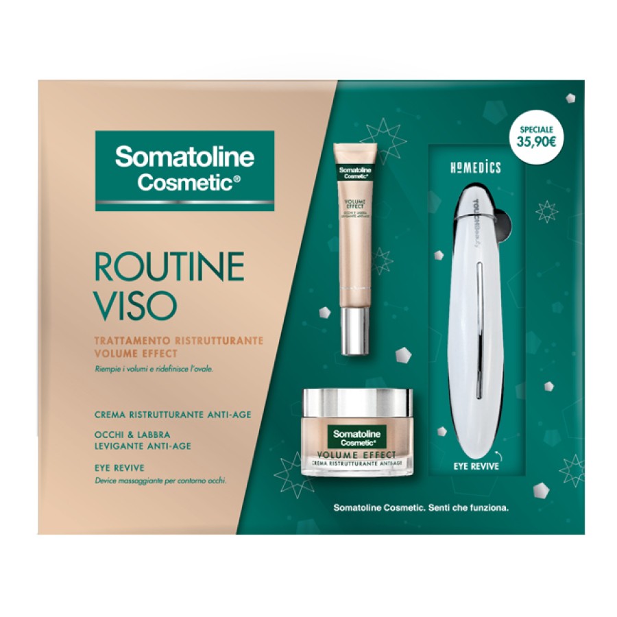 SOMATOLINE COSMETIC COFANETTO VOLUME EFFECT CREMA RISTRUTTURANTE ANTI-AGE GIORNO 50 ML + VOLUME EFFECT OCCHI E LABBRA 15 ML + EYE REVIVE
