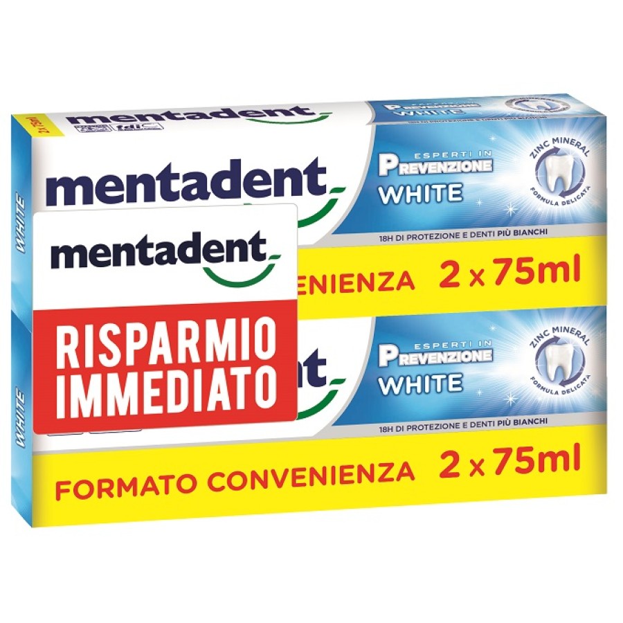 MENTADENT P WHITE BIT 2 X 75 ML