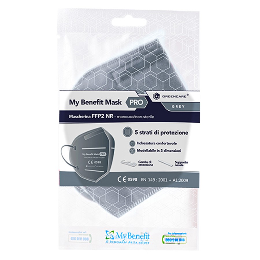 MY BENEFIT MASK PRO FFP2 NR MASCHERINA GRIGIO 1 PEZZO