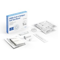 TEST ANTIGENICO RAPIDO COVID-19 AUTODIAGNOSTICO DETERMINAZIONE QUALITATIVA ANTIGENI SARS-COV-2 IN TAMPONI NASALI MEDIANTE IMMUNOCROMATOGRAFIA 5 PEZZI