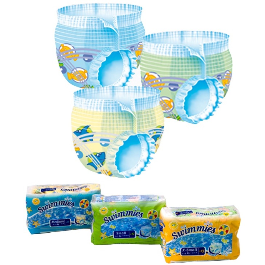 SWIMMIES PANNOLINO PANTS S3 12 KG+ TAGLIA M 11 PEZZI