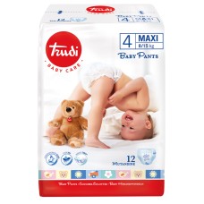 TRUDI BABY CARE PANTS MAXI 8/15KG 12 PEZZI