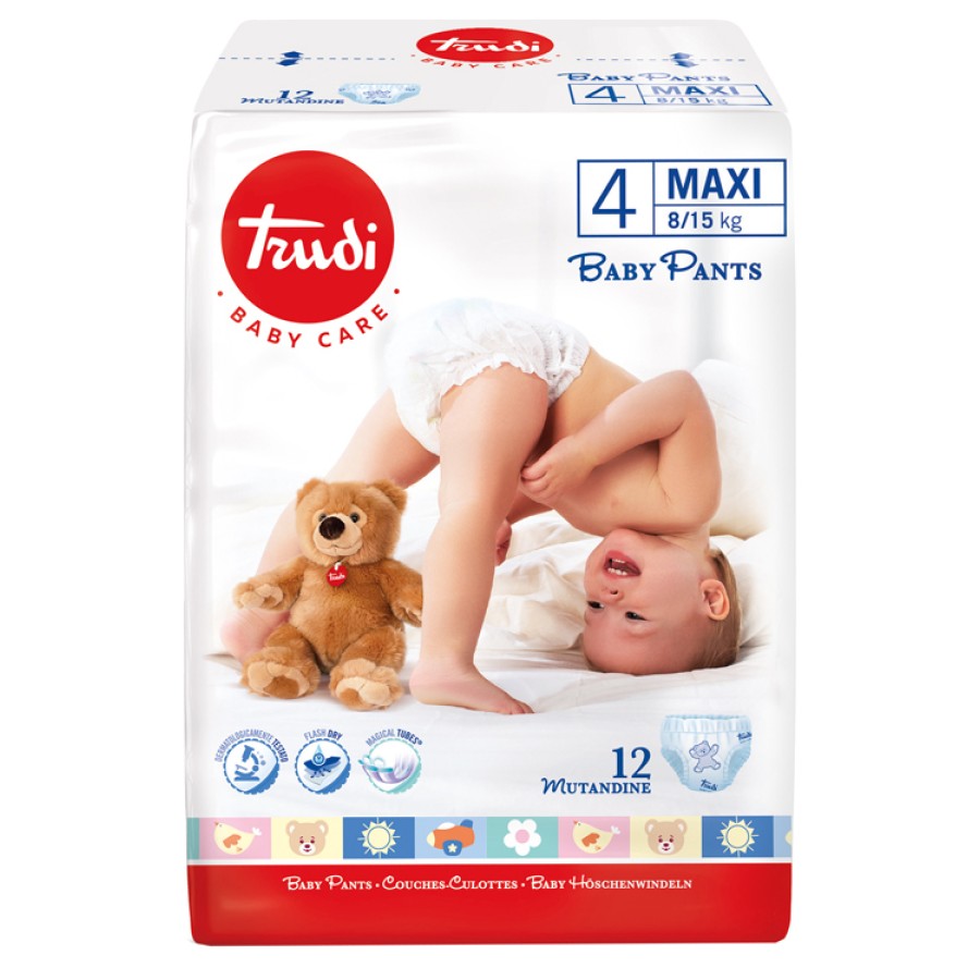 TRUDI BABY CARE PANTS MAXI 8/15KG 12 PEZZI