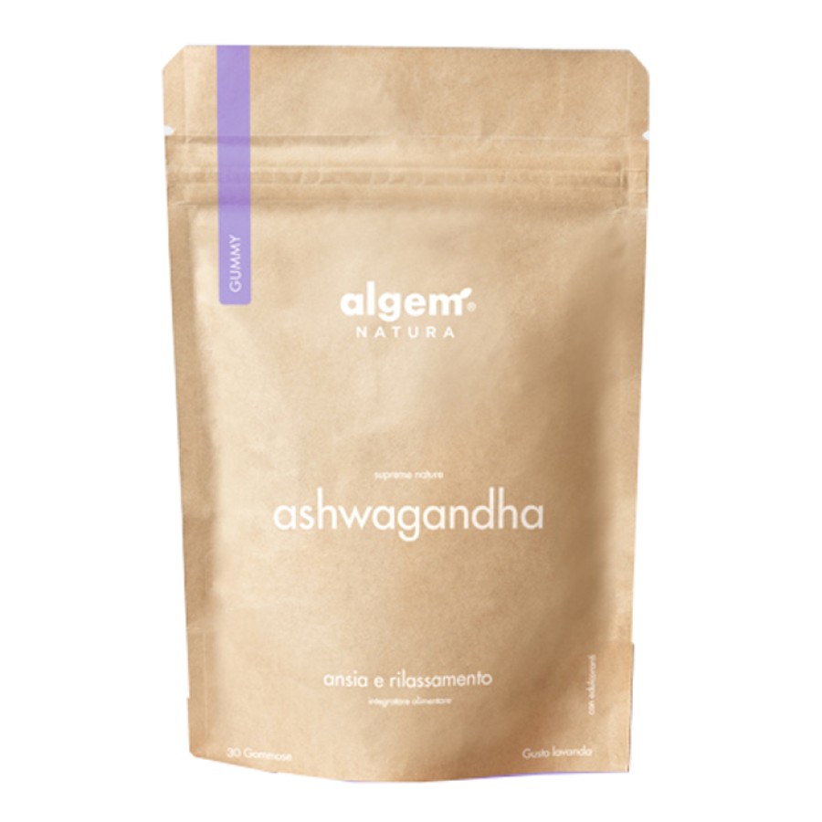 ALGEM SUPREME NATURE ASHWAGANDHA ANSIA E RILASSAMENTO 30 GOMMOSE GUSTO LAVANDA