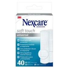 CEROTTO PREPARATO 3M NEXCARE SOFT TOUCH UNIVERSAL 3 MISURE 20 CEROTTI 19X72MM + 10 CEROTTI 25X72MM + 10 CEROTTI TONDI 22,5MM