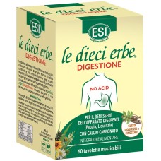 ESI LE DIECI ERBE DIGESTIONE NO ACID 60 TAVOLETTE MASTICABILI