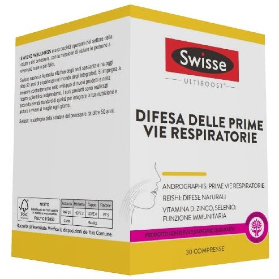 SWISSE DIFESA DELLE PRIME VIE RESPIRATORIE 30 COMPRESSE