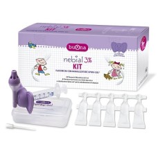 NEBIAL 3% KIT 20 FLACONCINI MONODOSE 5ML SOLUZIONE IPERTONICA CON ACIDO IALURONICO + NEBULIZZATORE SPRAY-SOL