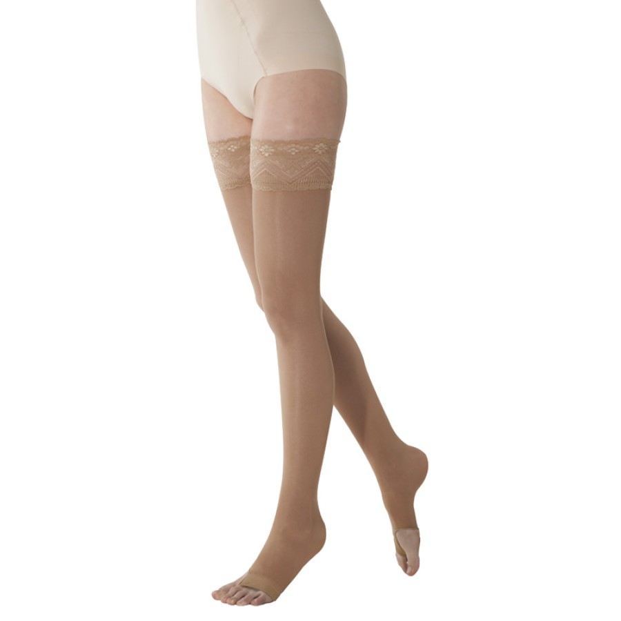 CALZA AUTOREGGENTE MARILYN 140 DENARI PUNTA APERTA PREVENTIVA CAMEL 4-L