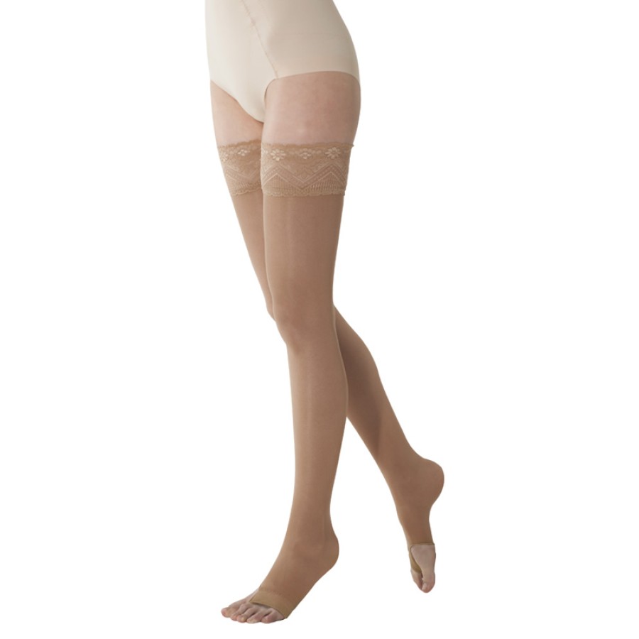 CALZA AUTOREGGENTE MARILYN 70 DENARI PUNTA APERTA PREVENTIVA CAMEL 2-M