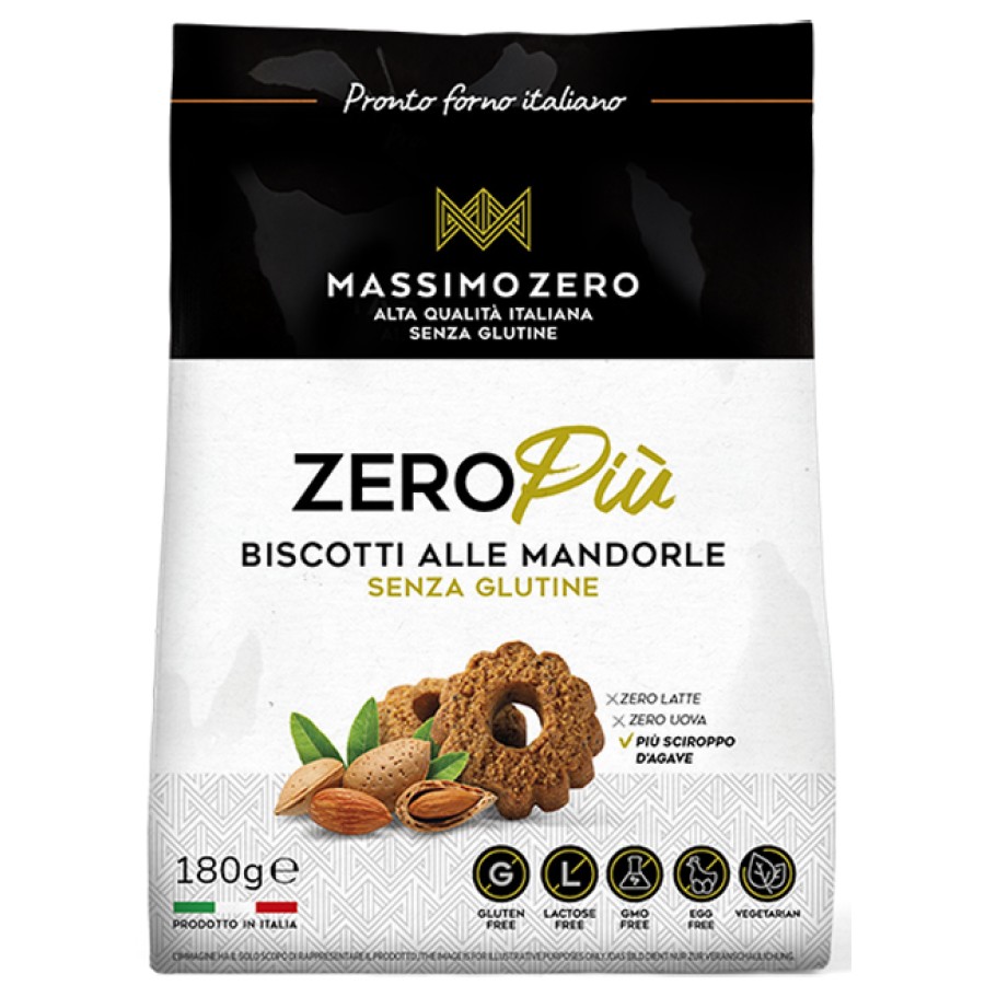 MASSIMO ZERO ZEROPIU' BISCOTTI ALLE MANDORLE 180 G