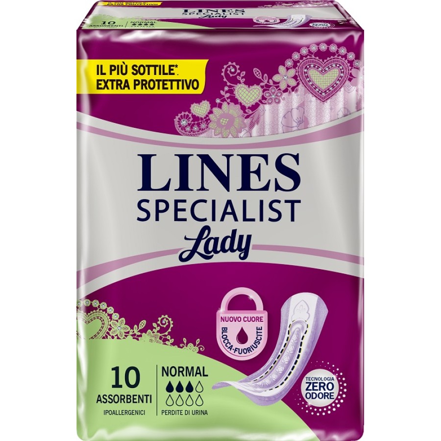 PANNOLONE SAGOMATO LINES SPECIALIST NORMAL 10 PEZZI