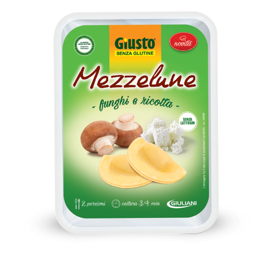 GIUSTO SENZA GLUTINE MEZZELUNE FUNGHI/RICOTTA 250 G