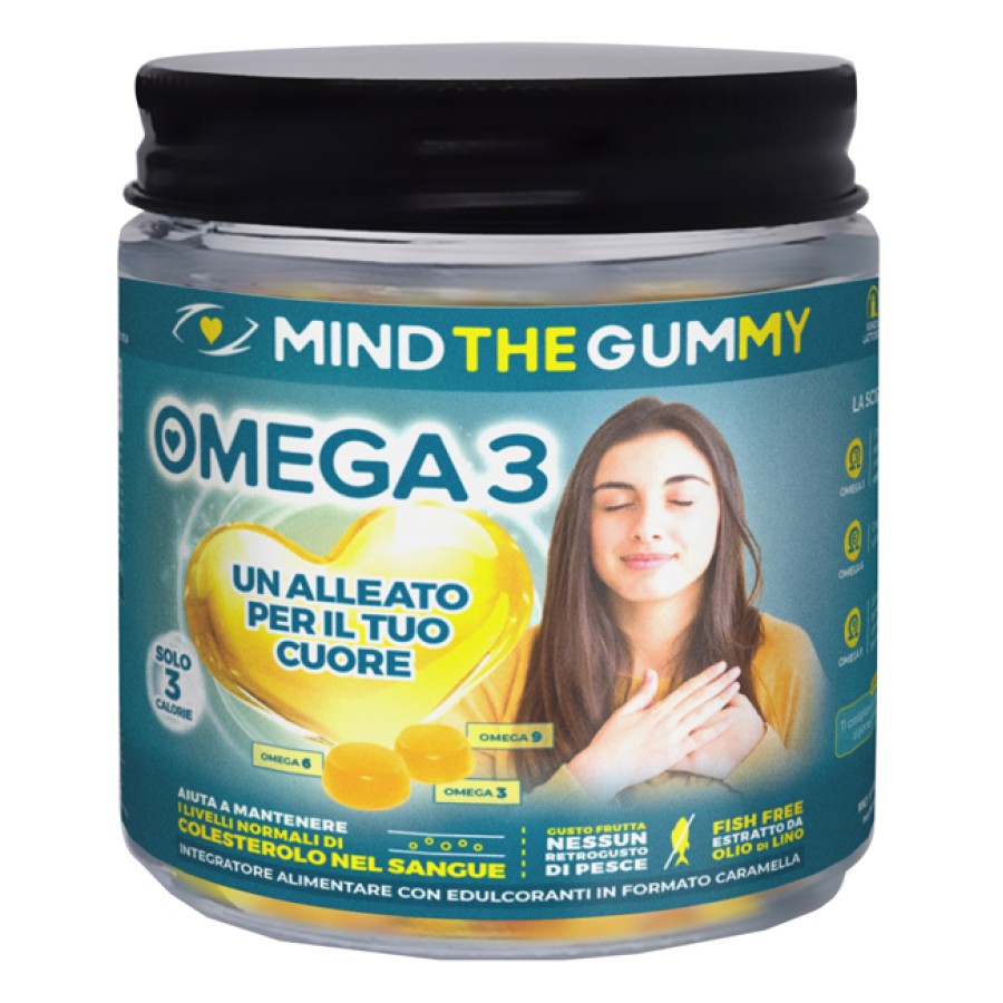 MIND THE GUMMY OMEGA3 60 PASTIGLIE GOMMOSE GUSTO MIX DI FRUTTA SENZA ZUCCHERO