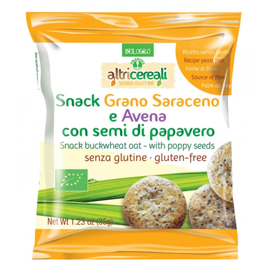 ALTRICEREALI SNACK SARACENO E AVENA CON SEMI DI PAPAVERO 35 G