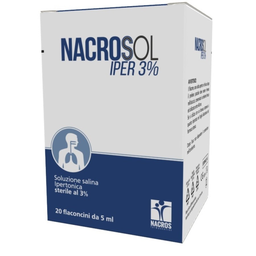 NACROSOL IPER 3% 20 FIALE FISIOLOGICHE 5 ML