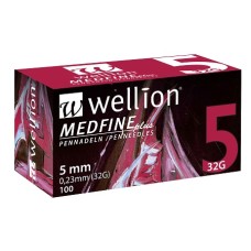AGO PER PENNA DA INSULINA WELLION MEDFINE PLUS 5 32 GAUGE LUNGHEZZA 5 MM 100 PEZZI