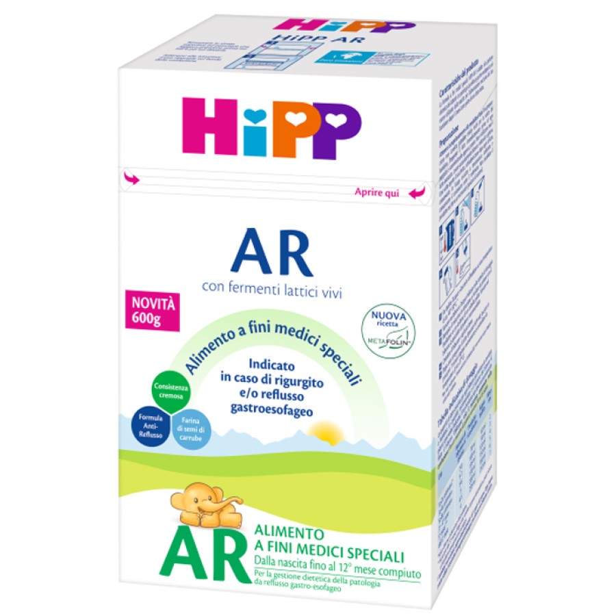 HIPP LATTE ANTIREFLUSSO CON METAFOLINA 600 G
