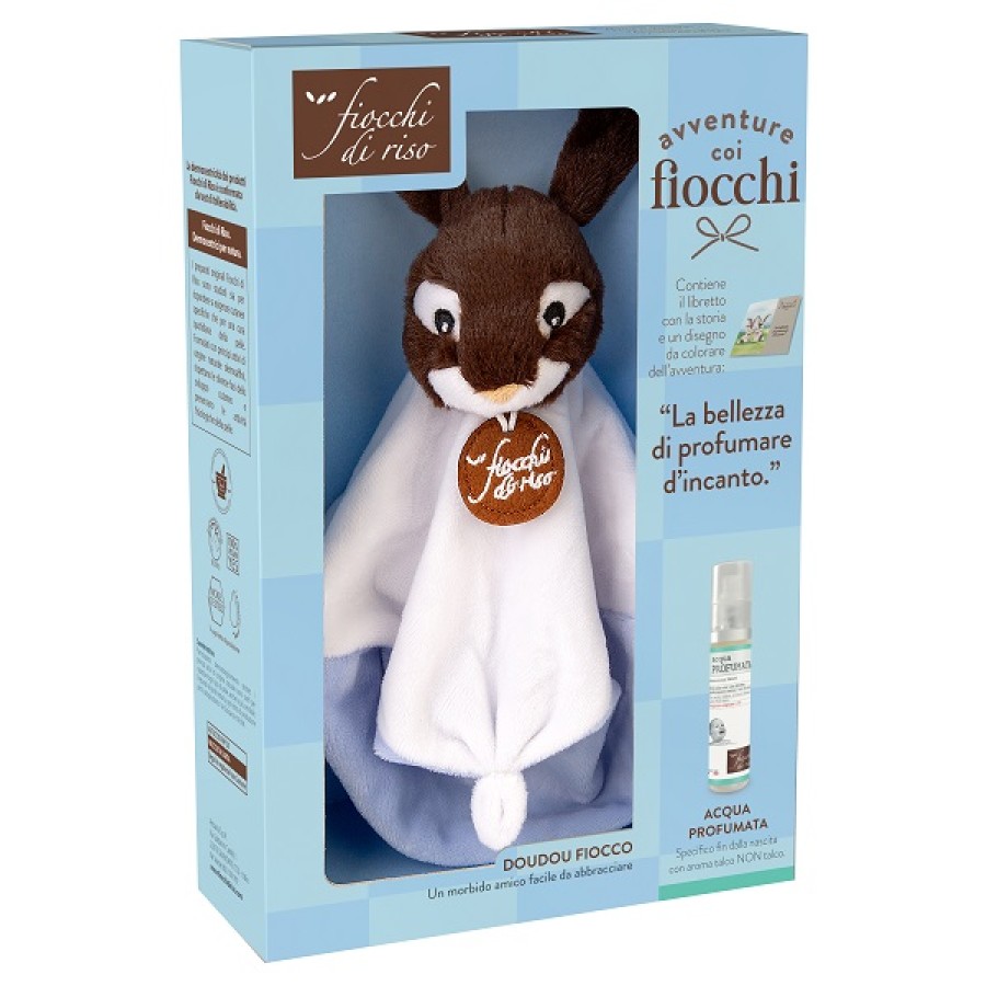 COFANETTO FIOCCHI DI RISO AVVENTURE DOUDOU AZZURRO