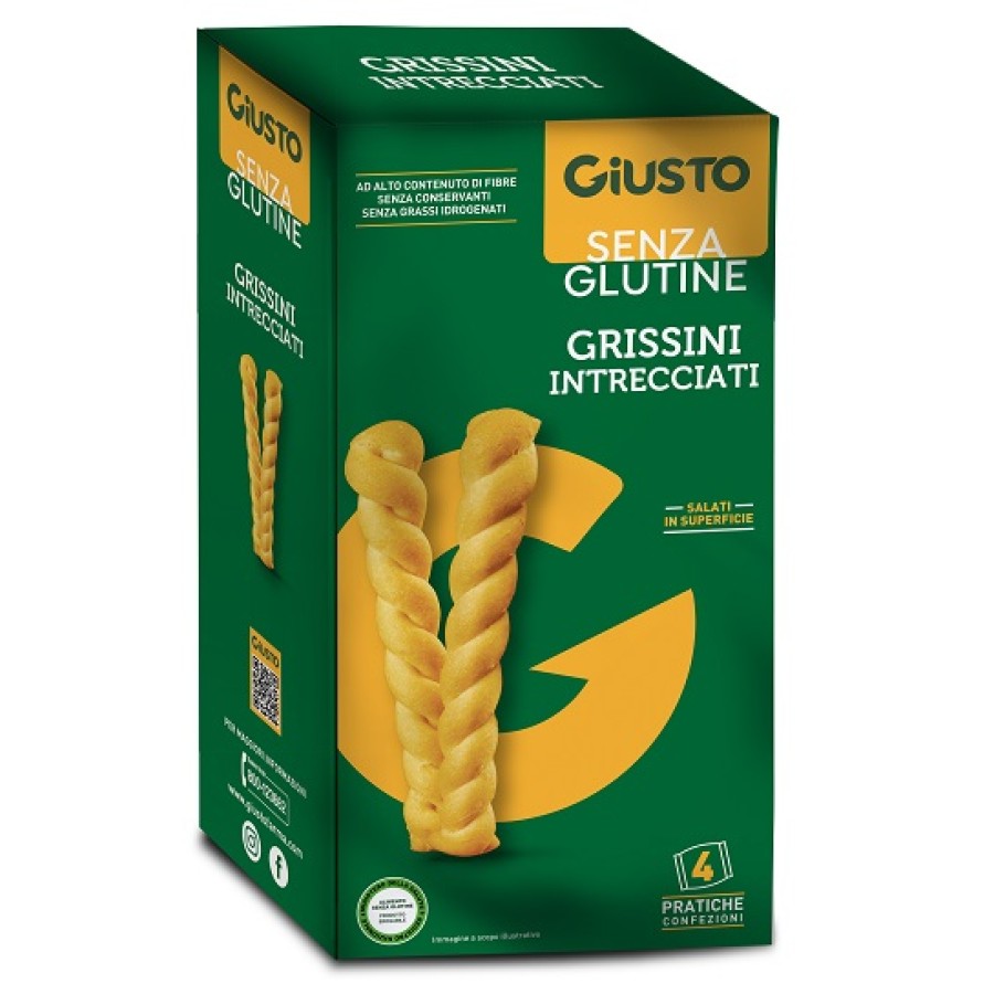GIUSTO SENZA GLUTINE INTRECCIATI GRISSINI 180 G