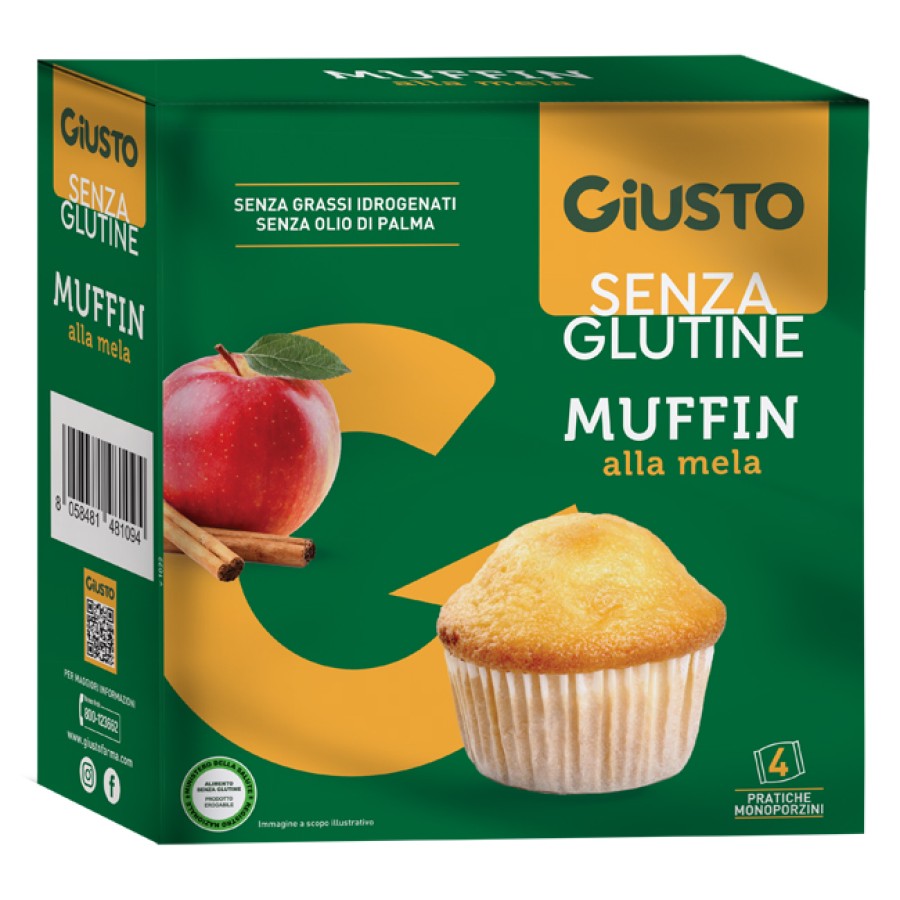 GIUSTO SENZA GLUTINE MUFFIN ALLA MELA 4 PEZZI DA 50 G