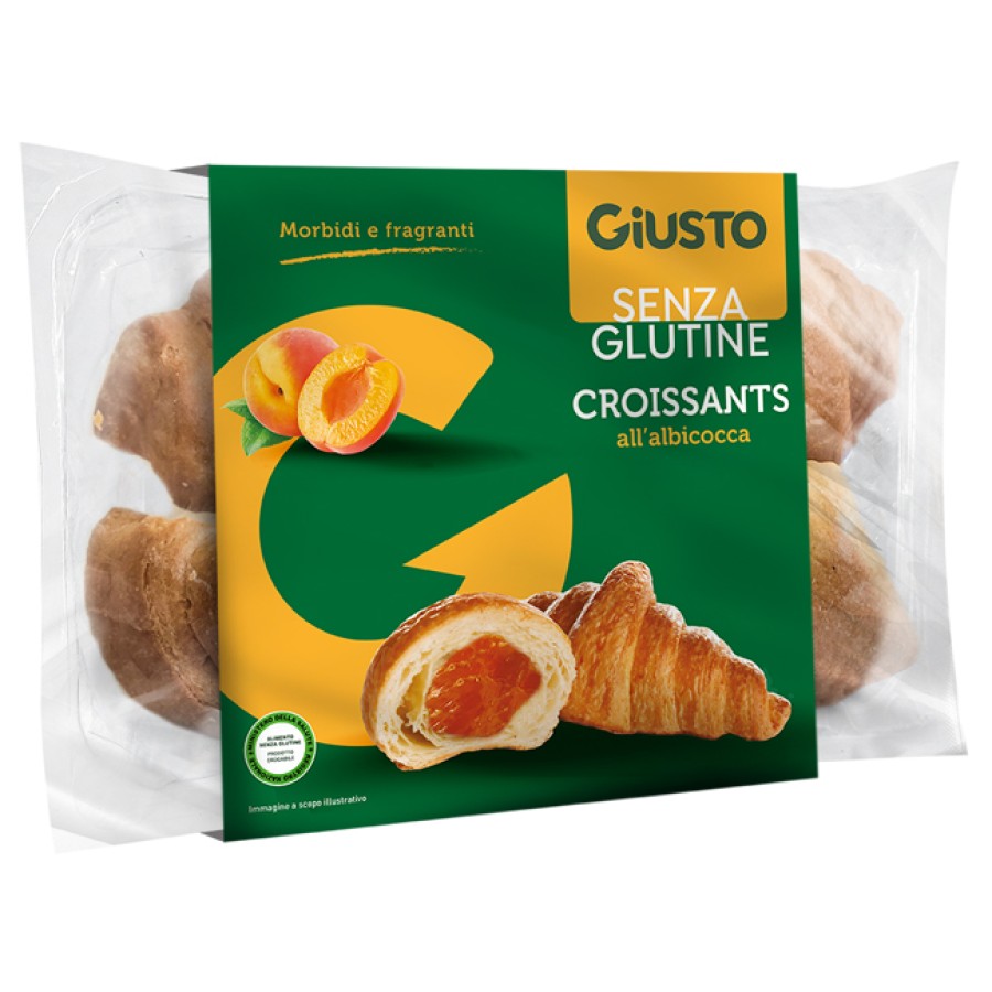 GIUSTO SENZA GLUTINE CROISSANT ALBICOCCA 4 PEZZI DA 80 G
