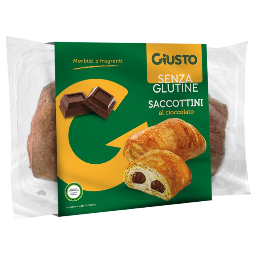 GIUSTO SENZA GLUTINE SACCOTTINI CIOCCOLATO 4 PEZZI DA 80 G