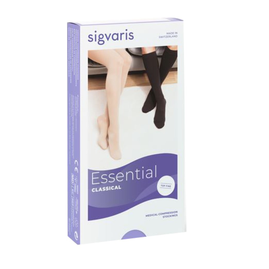 SIGVARIS TOP FINE 701 CCL1 TFQ MONOCOLLANT SINISTRO LUNGO CRISPA PUNTA CHIUSA L PLUS