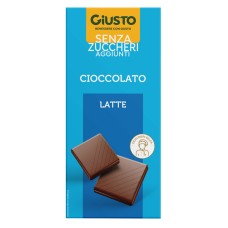 GIUSTO SENZA ZUCCHERO TAVOLETTA CIOCCOLATO LATTE 85 G