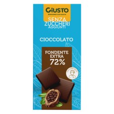 GIUSTO SENZA ZUCCHERO TAVOLETTA EXTRA FONDENTE 85 G