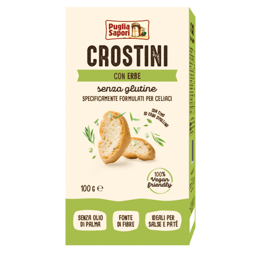 PUGLIA SAPORI CROSTINI SENZA GLUTINE CON ERBE DI PROVENZA 100 G