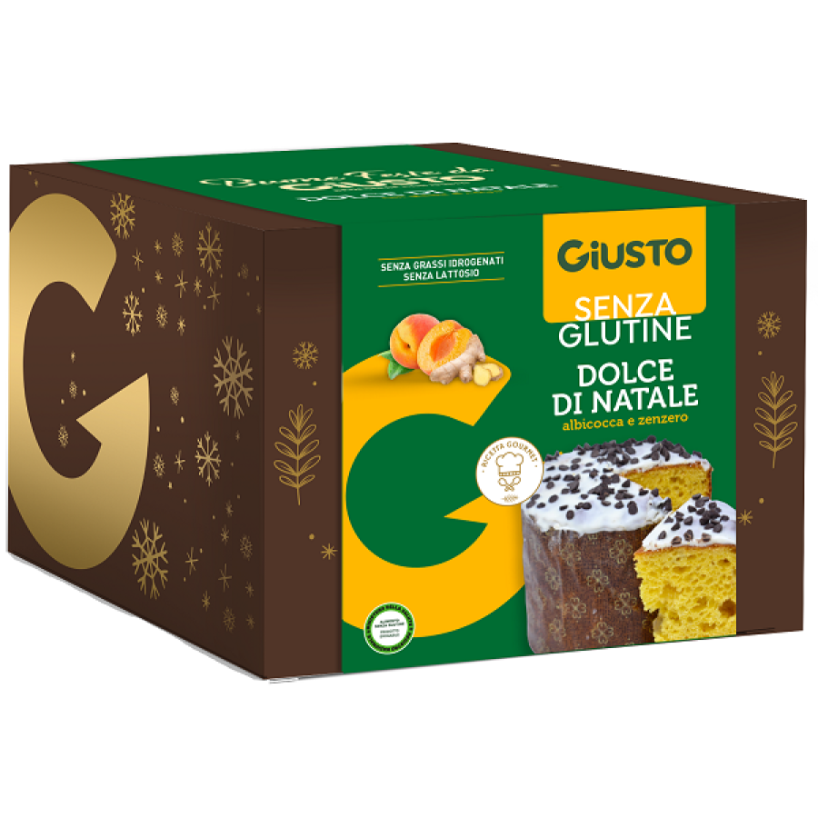 GIUSTO SENZA GLUTINE DOLCE DI NATALE PANETTONE ALBICOCCA E ZENZERO 600 G